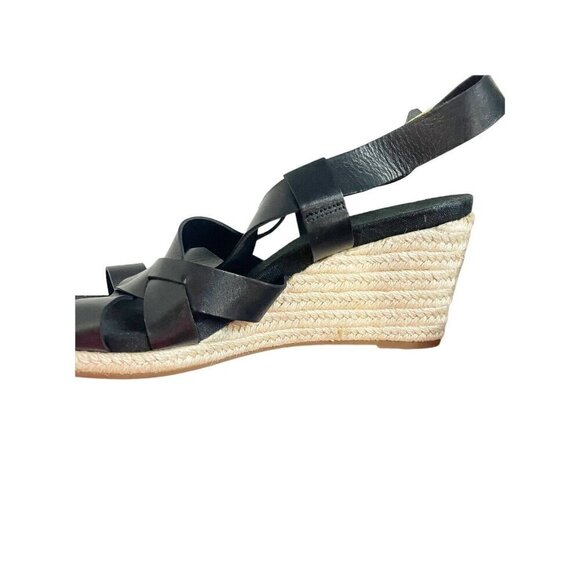 Cole Haan W23573 CRYSTAL WEDGE SANDAL 70MM High Black Women Sz 8.5 - Picture 4 of 5